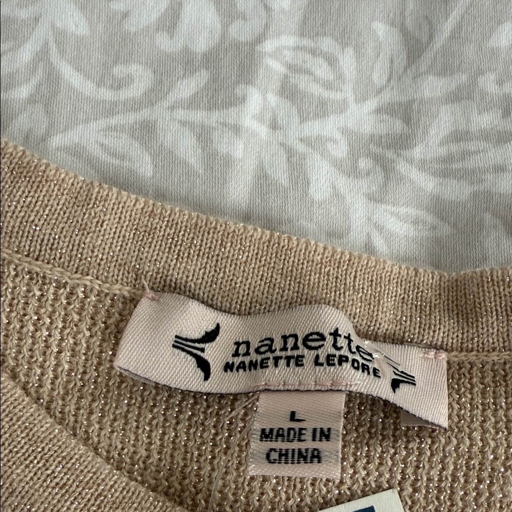 NWT!! Nanette Lepore Sweater with Pleated Sleeves - Picture 3 of 5